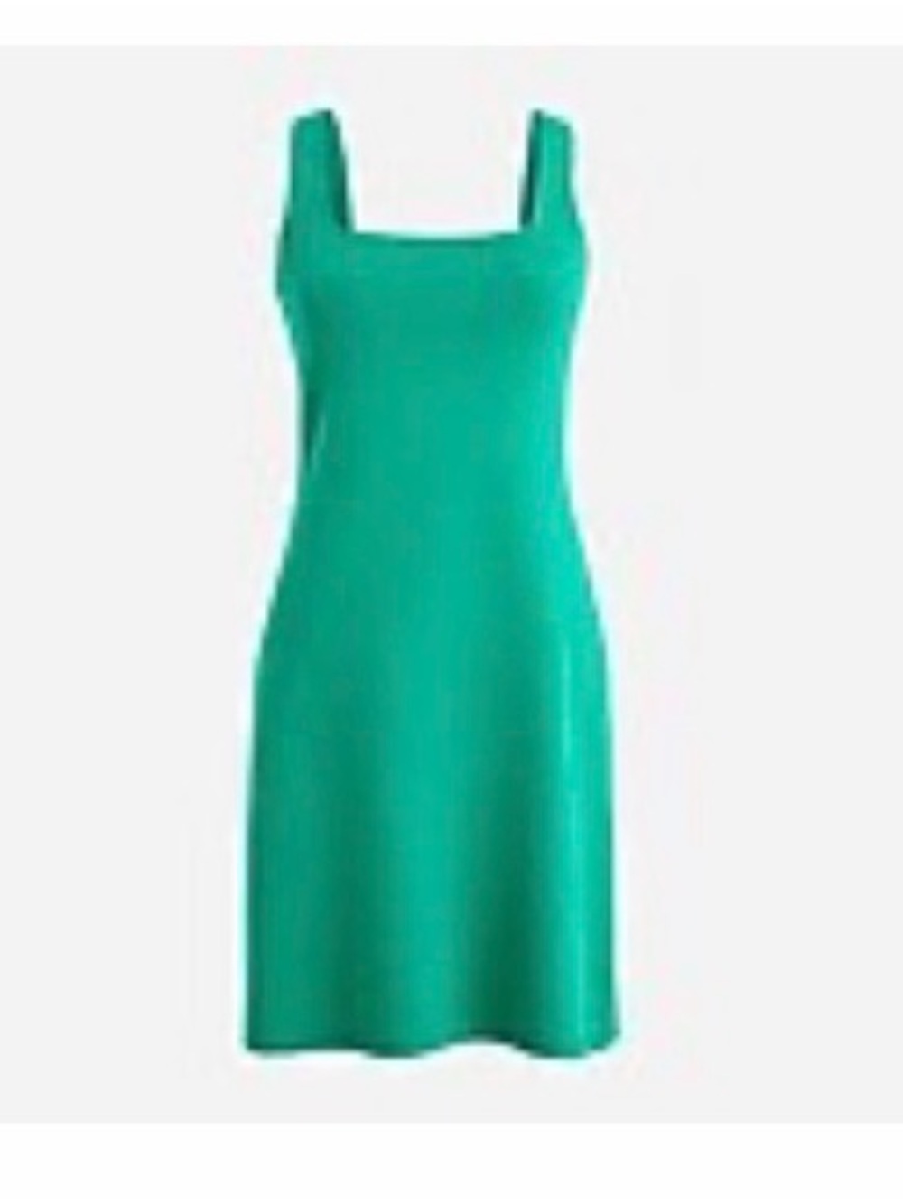 J. Crew Emerald Green Square-Neck Mini Sweater Dress